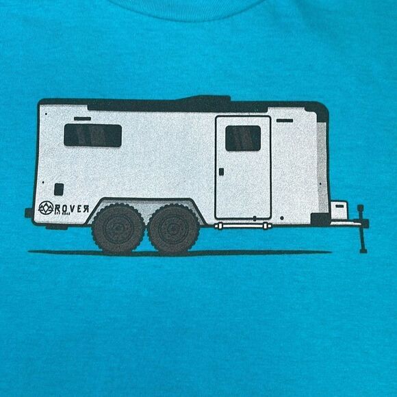 Men’s Turquoise Camper Graphic Tee Size Large - Picture 1 of 8